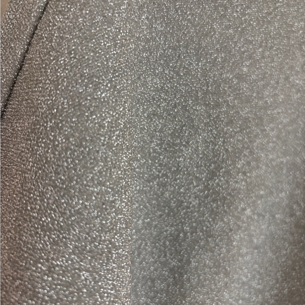 Good American Sparkle Crop Cover-Up Tee, Silver Short Sleeve Crewneck Size 4 - Picture 5 of 11